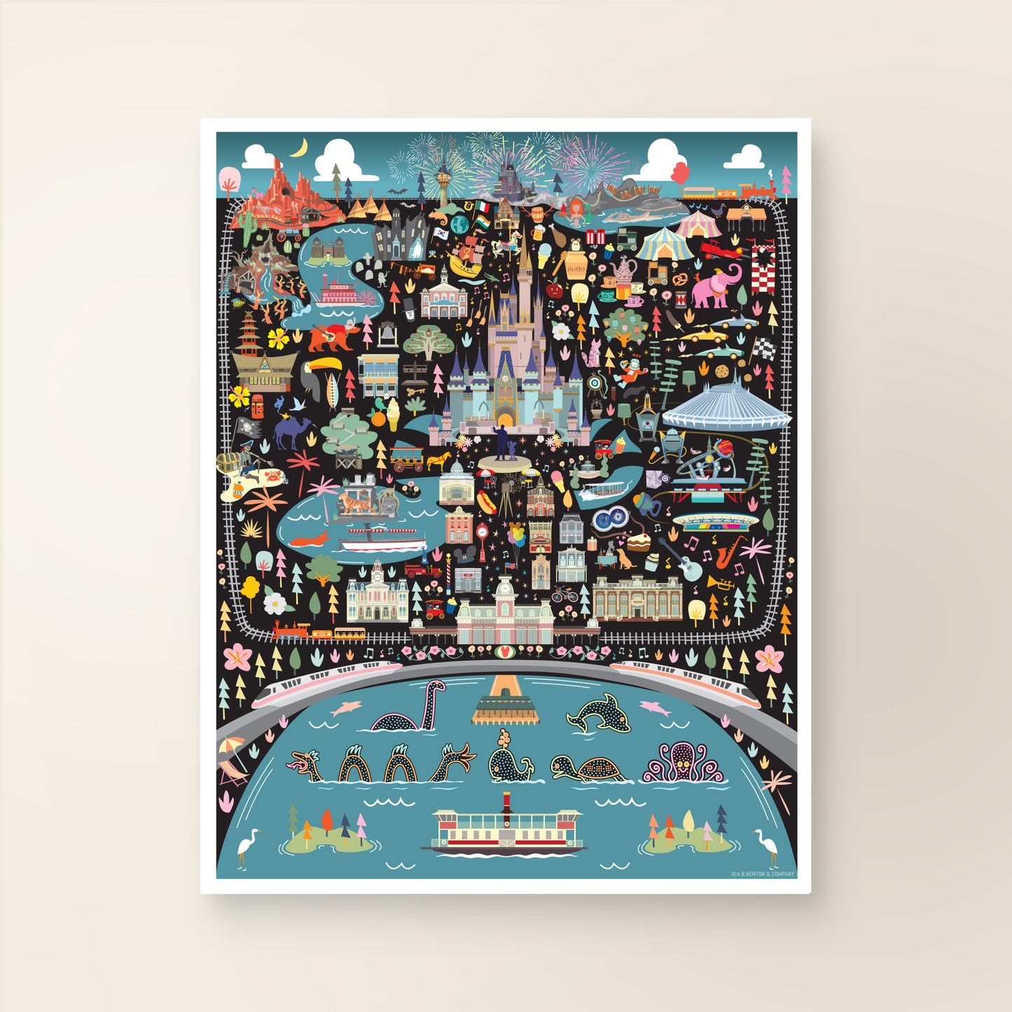 The Kingdom Print | Orlando Florida | Theme Park Series - A. B. Newton and Company