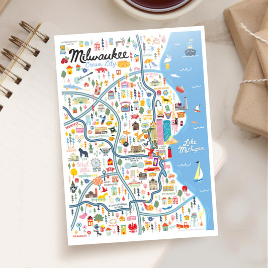 Milwaukee WI 5x7 City Series Postcard