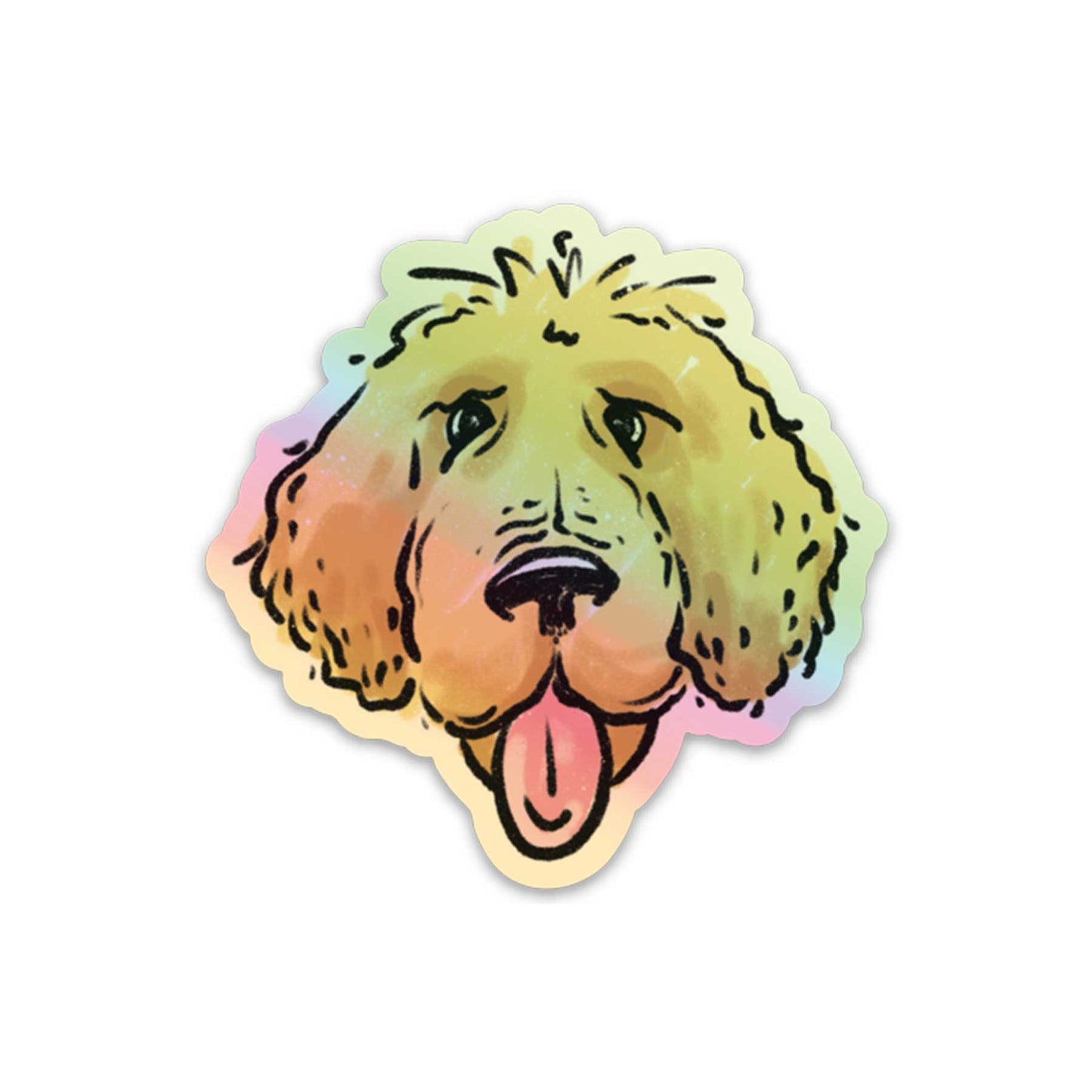 Holographic Golden Doodle | A Dog Inspired Sticker