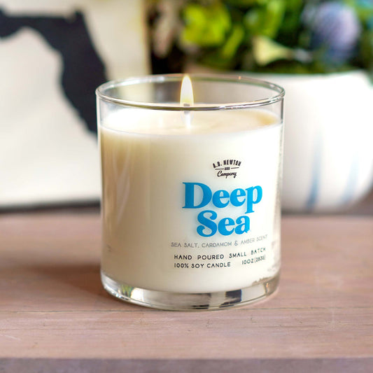 Deep Sea Soy Candle Hand Poured Small Batch - A. B. Newton and Company