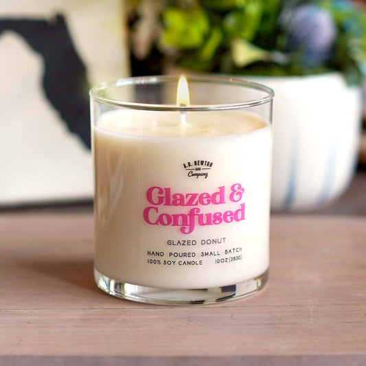 Glazed and Confused Glazed Donut Scented Soy Candle Hand Poured Small Batch - A. B. Newton and Company
