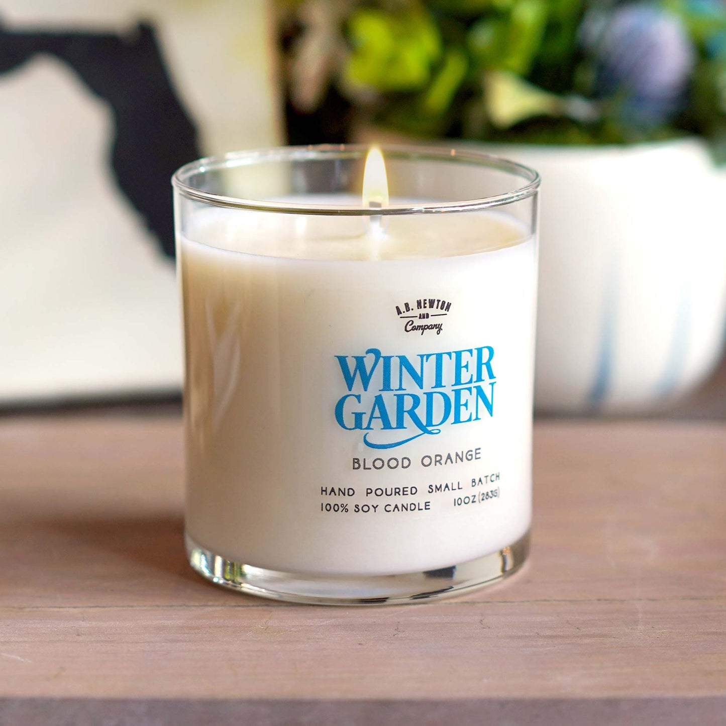 Winter Garden Blood Orange Scented Soy Candle Hand Poured - A. B. Newton and Company