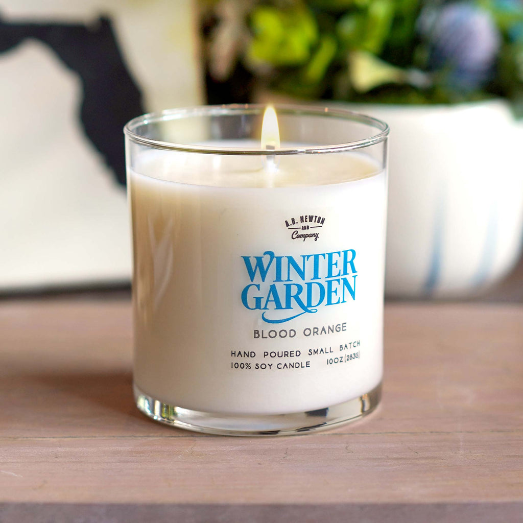 Winter Garden Blood Orange Scented Soy Candle Hand Poured