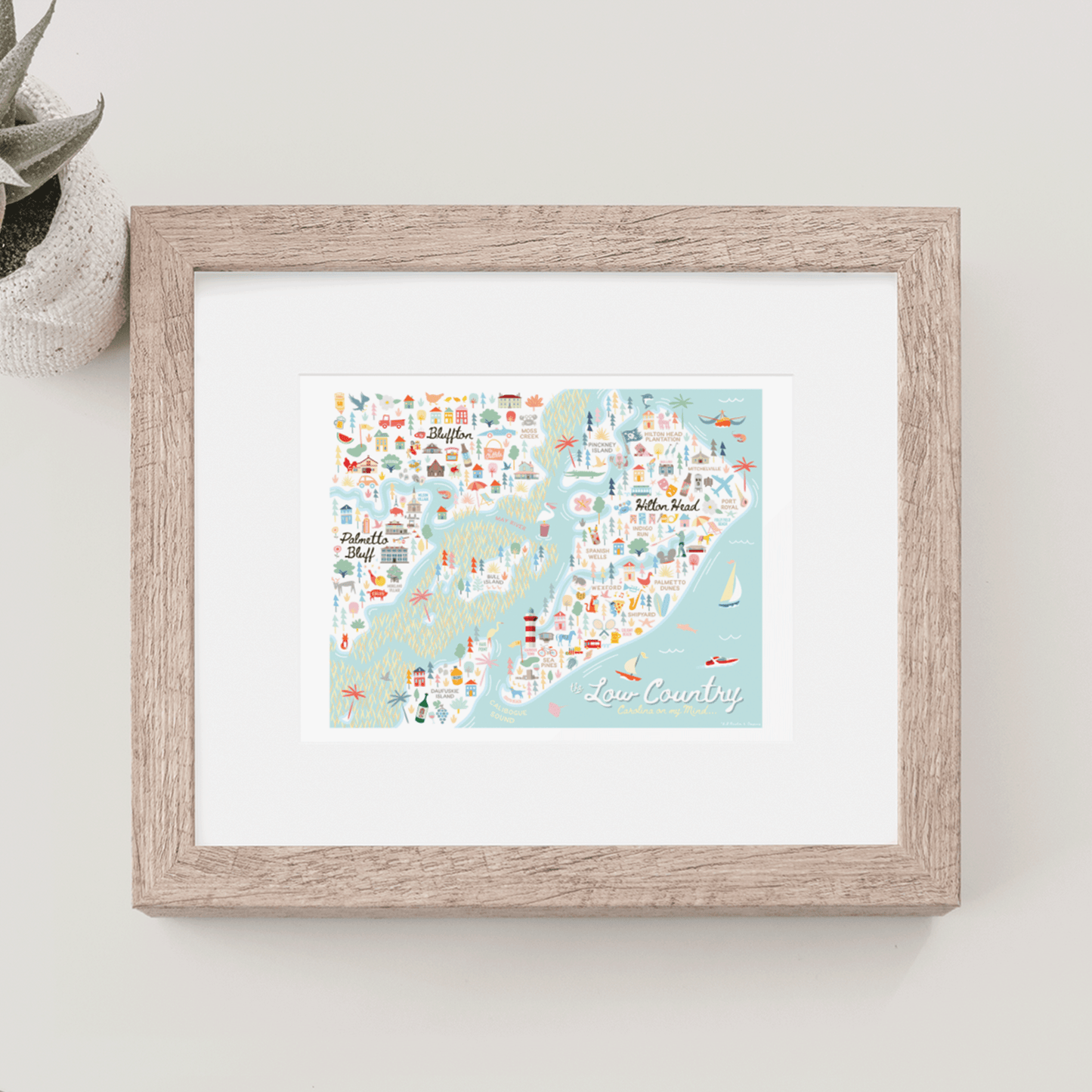 Low Country South Carolina | Area Map Art Print - A. B. Newton and Company