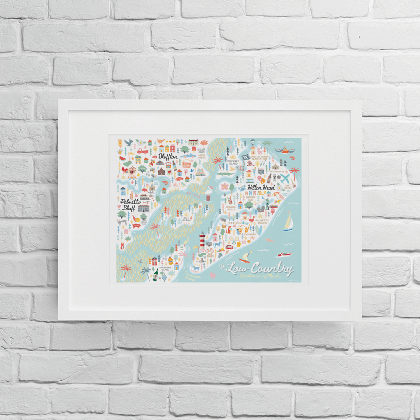 Low Country South Carolina | Area Map Art Print - A. B. Newton and Company