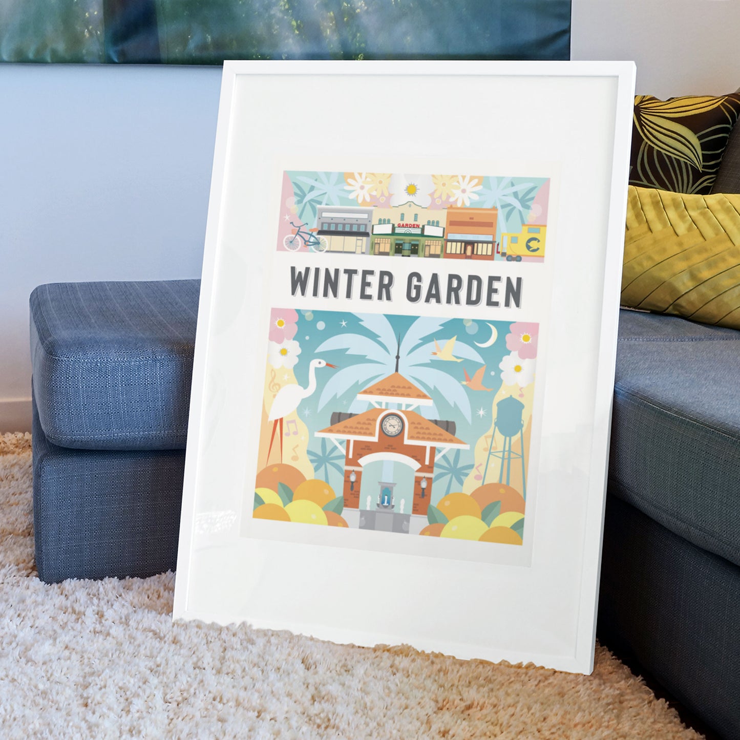 City of Winter Garden Florida | City Montage Art Print - A. B. Newton and Company