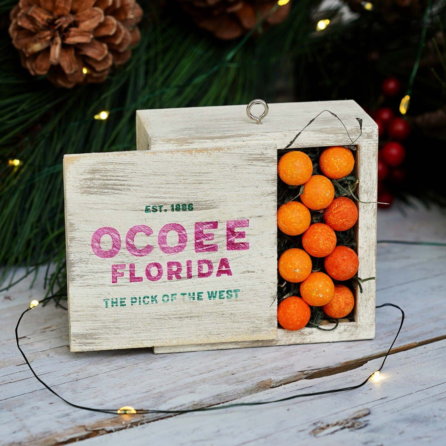 Handmade Orange Crate Holiday Ornaments | Limited Edition