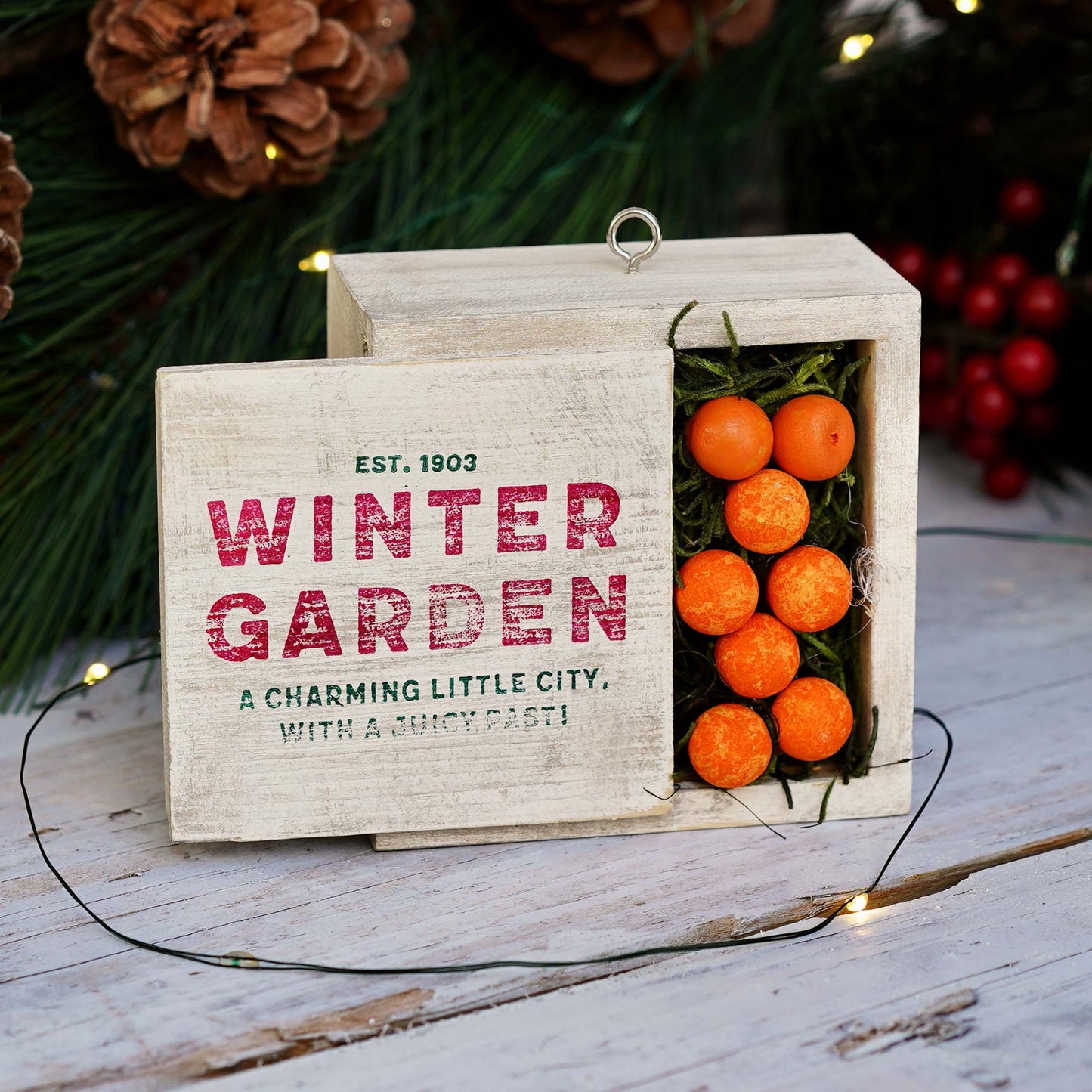 Handmade Orange Crate Holiday Ornaments | Limited Edition