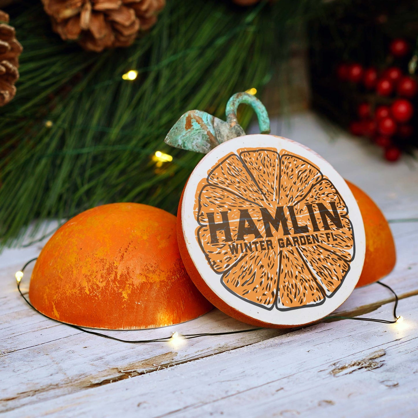 Handmade Wooden Orange Holiday Ornaments | Limited Edition