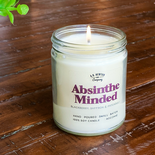 Absinthe Minded Scented 8oz Soy Candle Hand Poured Small Batch
