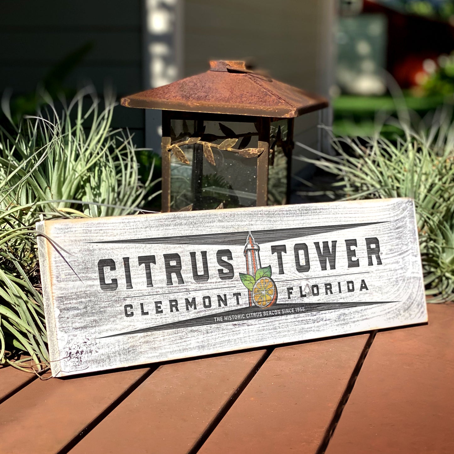 Clermont FL Citrus Tower - Handcrafted Artisan Wood Sign