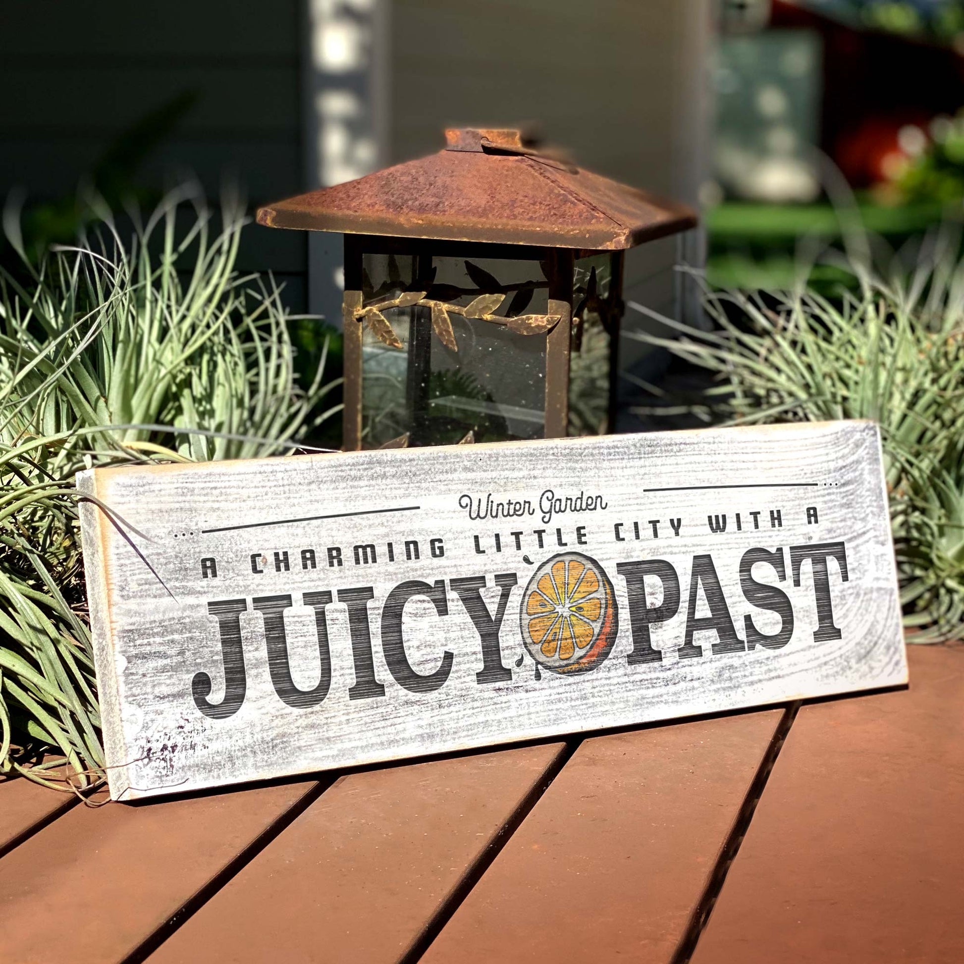 Winter Garden Juicy Past - Handcrafted Artisan Wood Sign - A. B. Newton and Company
