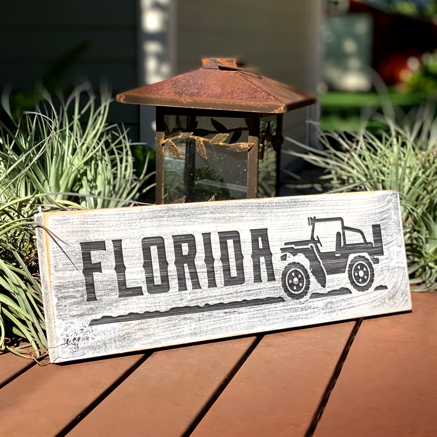 Florida Jeep - Handcrafted Artisan Wood Sign