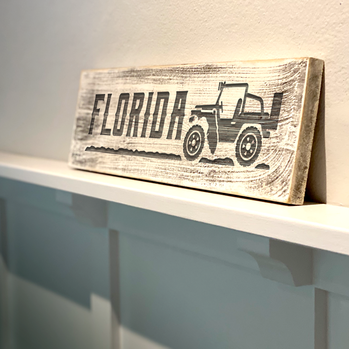 Florida Jeep - Handcrafted Artisan Wood Sign