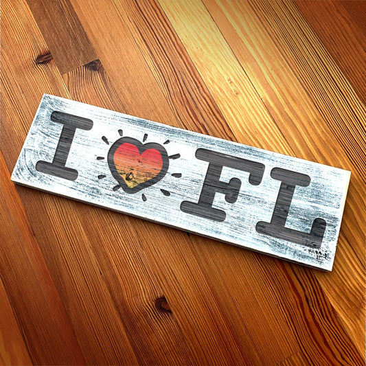 I Heart Florida - Handcrafted Artisan Wood Sign