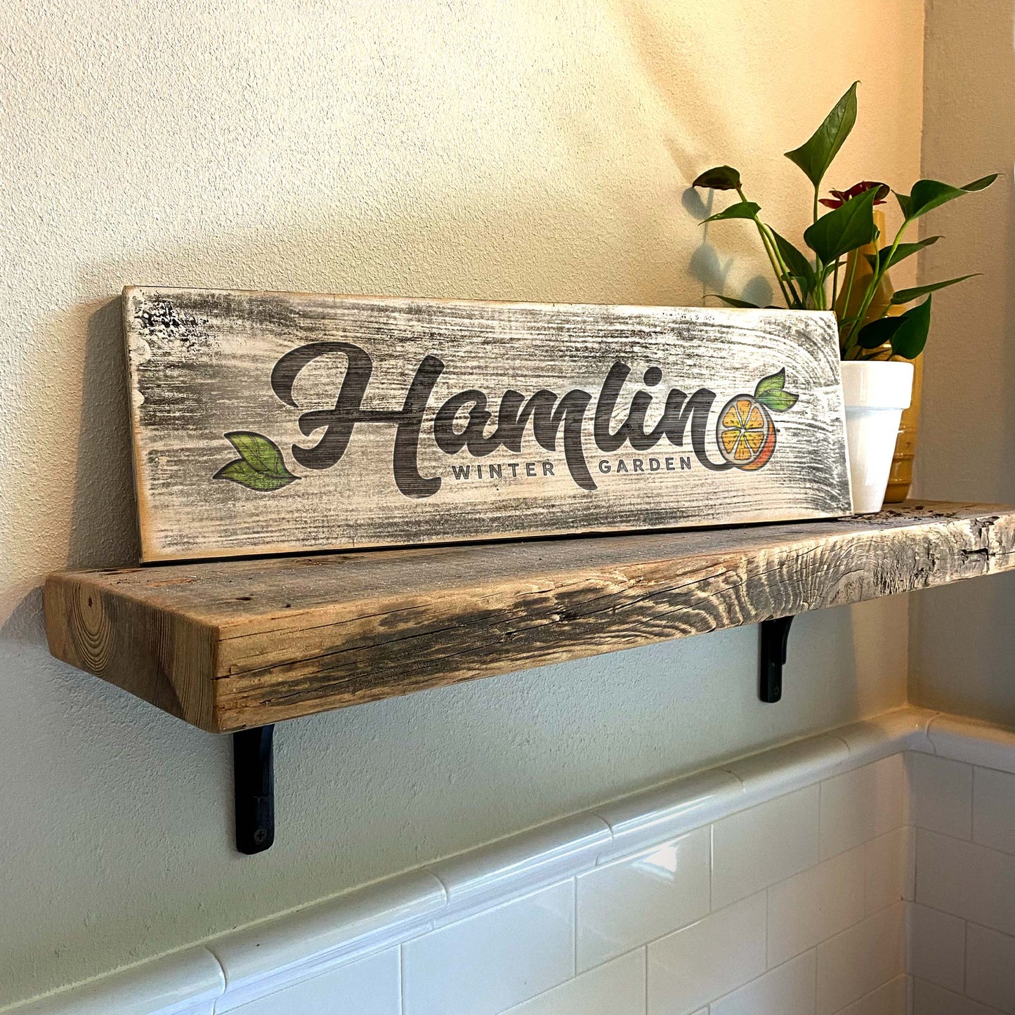 Hamlin Winter Garden - Handcrafted Artisan Wood Sign