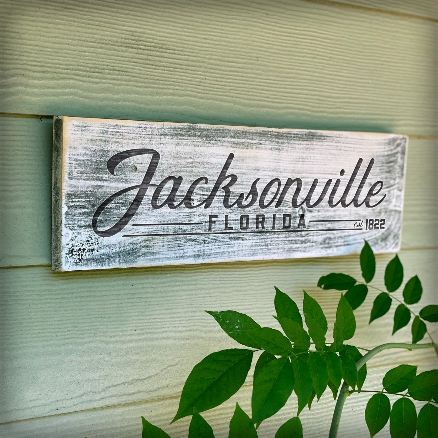 Jacksonville FL - Handcrafted Artisan Wood Sign