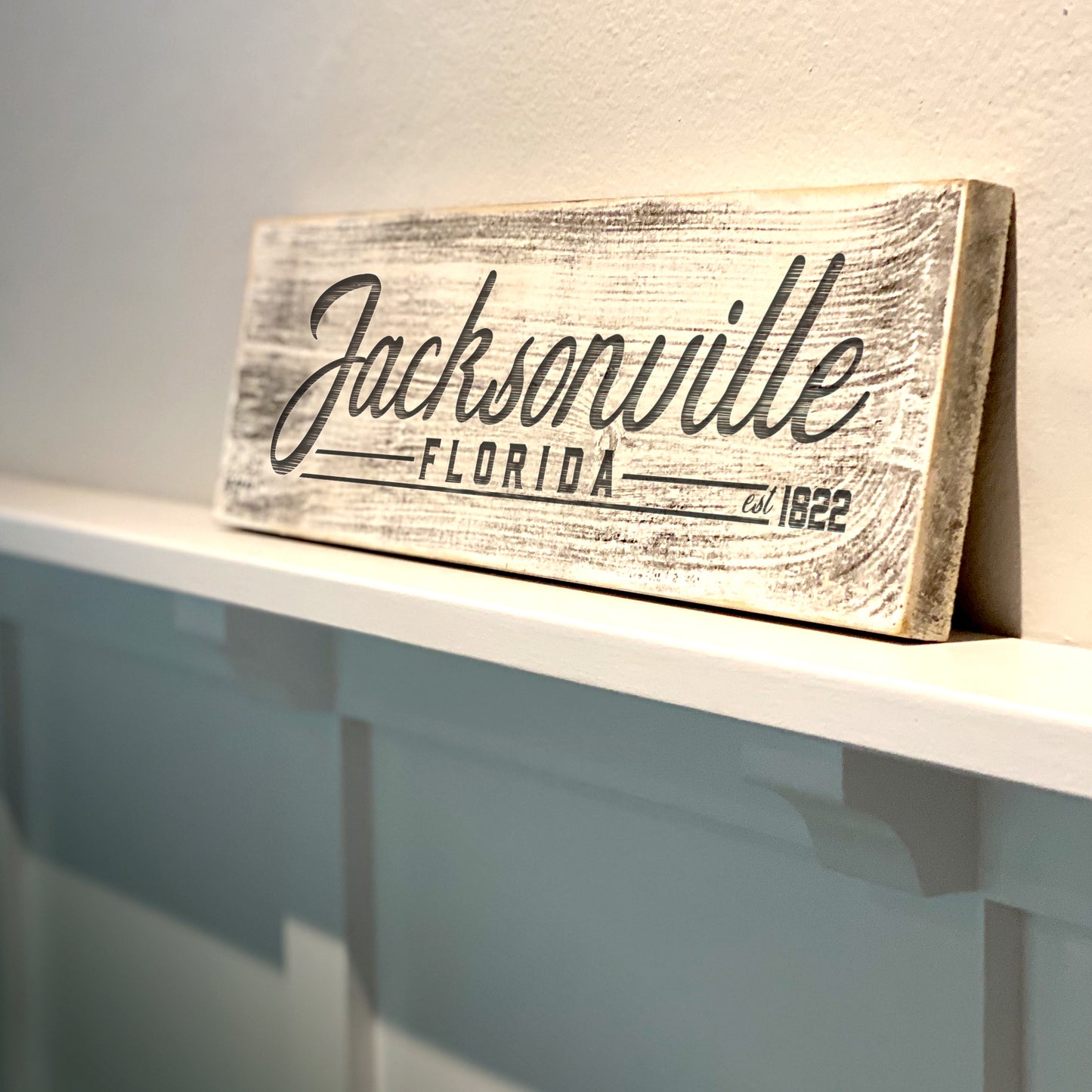 Jacksonville FL - Handcrafted Artisan Wood Sign