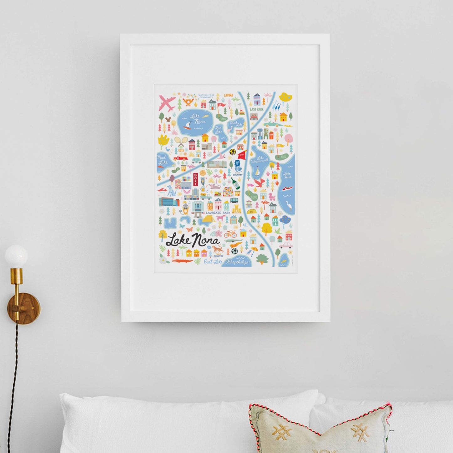 LAKE NONA, FL | City Series Map Art Print