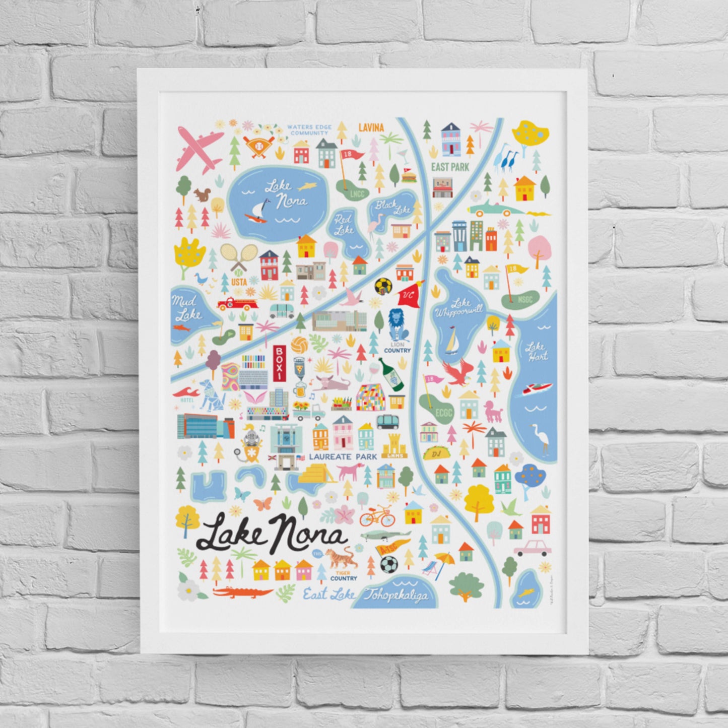 LAKE NONA, FL | City Series Map Art Print