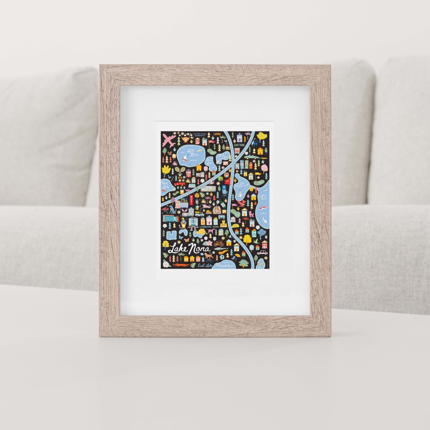 LAKE NONA, FL | City Series Map Art Print