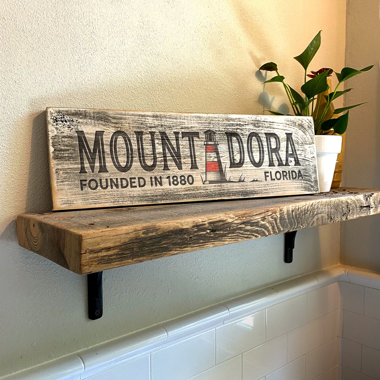 Mount Dora FL - Handcrafted Artisan Wood Sign