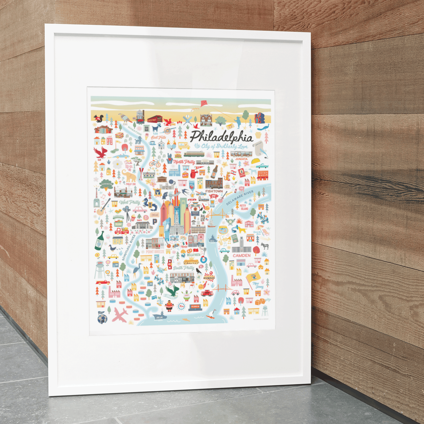 PHILADELPHIA, PA | City Series Map Art Print