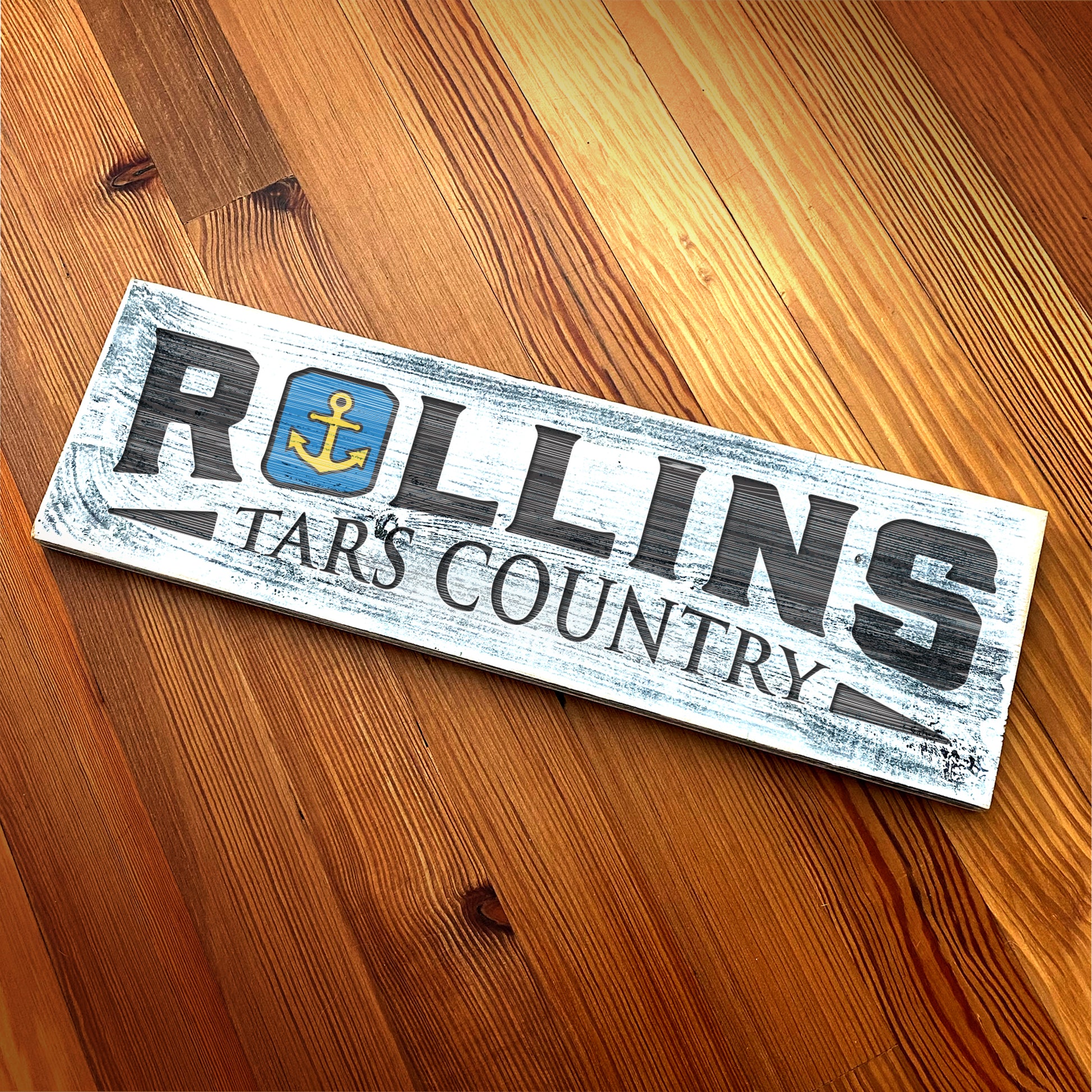 Rollins College Handcrafted Artisan Wood Sign