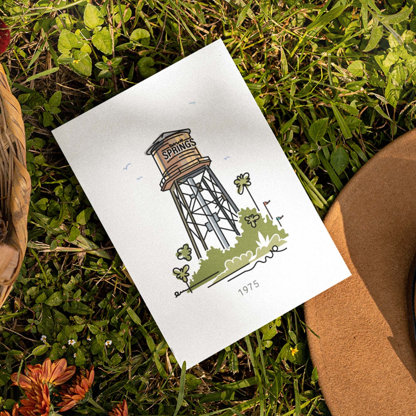 Springs Tower 1975 Postcard | 5x7 | Theme Park Series