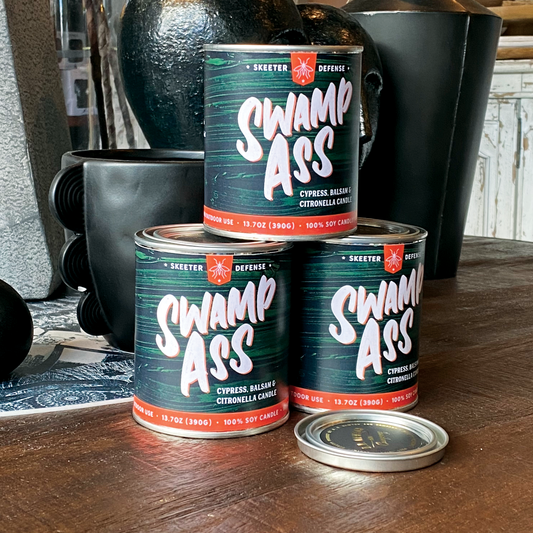 Swamp Ass Goods Outdoor 13.7oz Citronella Scented Soy Camping Mug Candle - A. B. Newton and Company