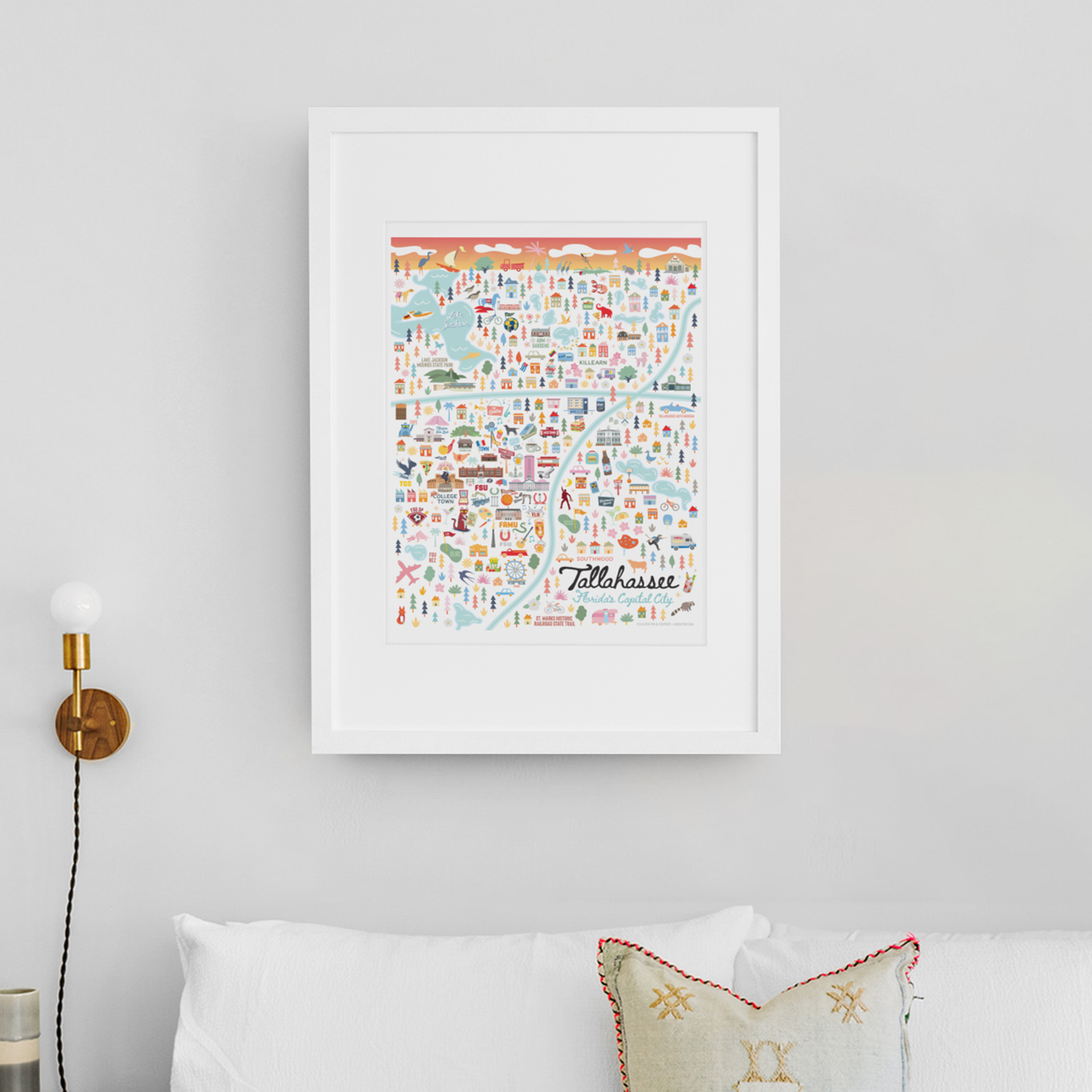 TALLAHASSEE, FL | City Series Map Art Print