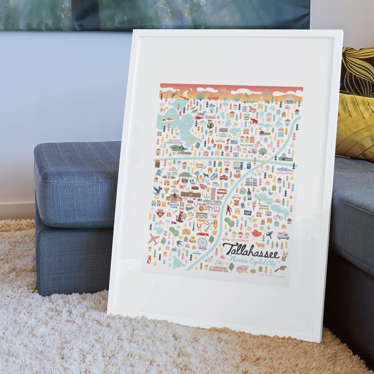 TALLAHASSEE, FL | City Series Map Art Print