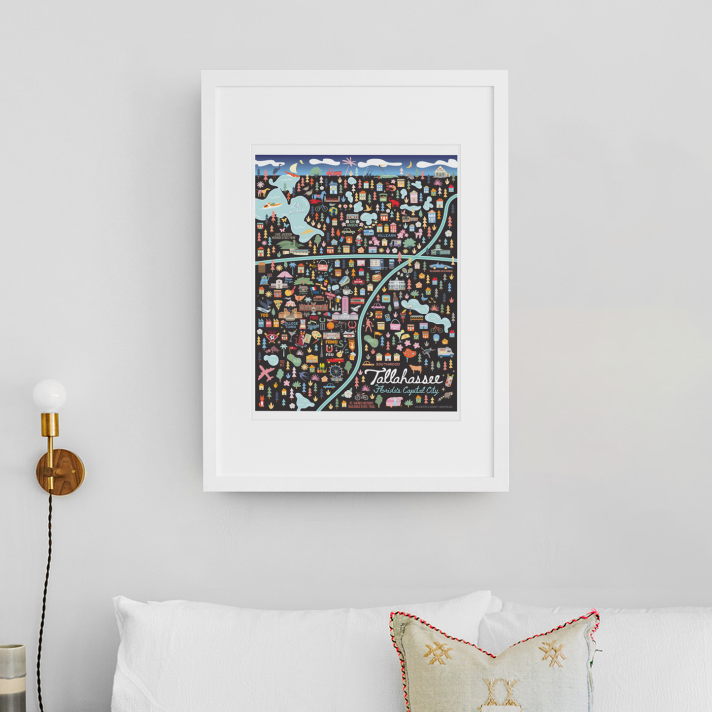 TALLAHASSEE, FL | City Series Map Art Print