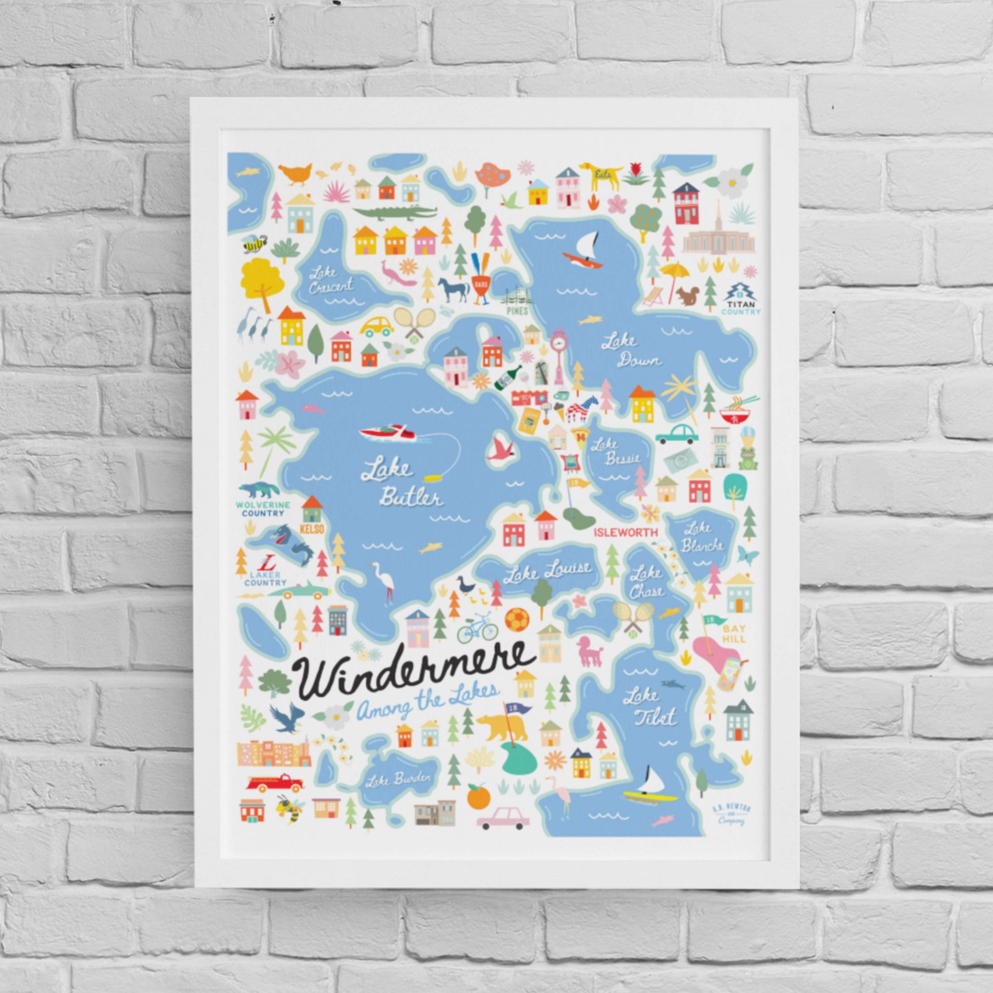 WINDERMERE, FL | City Series Map Art Print