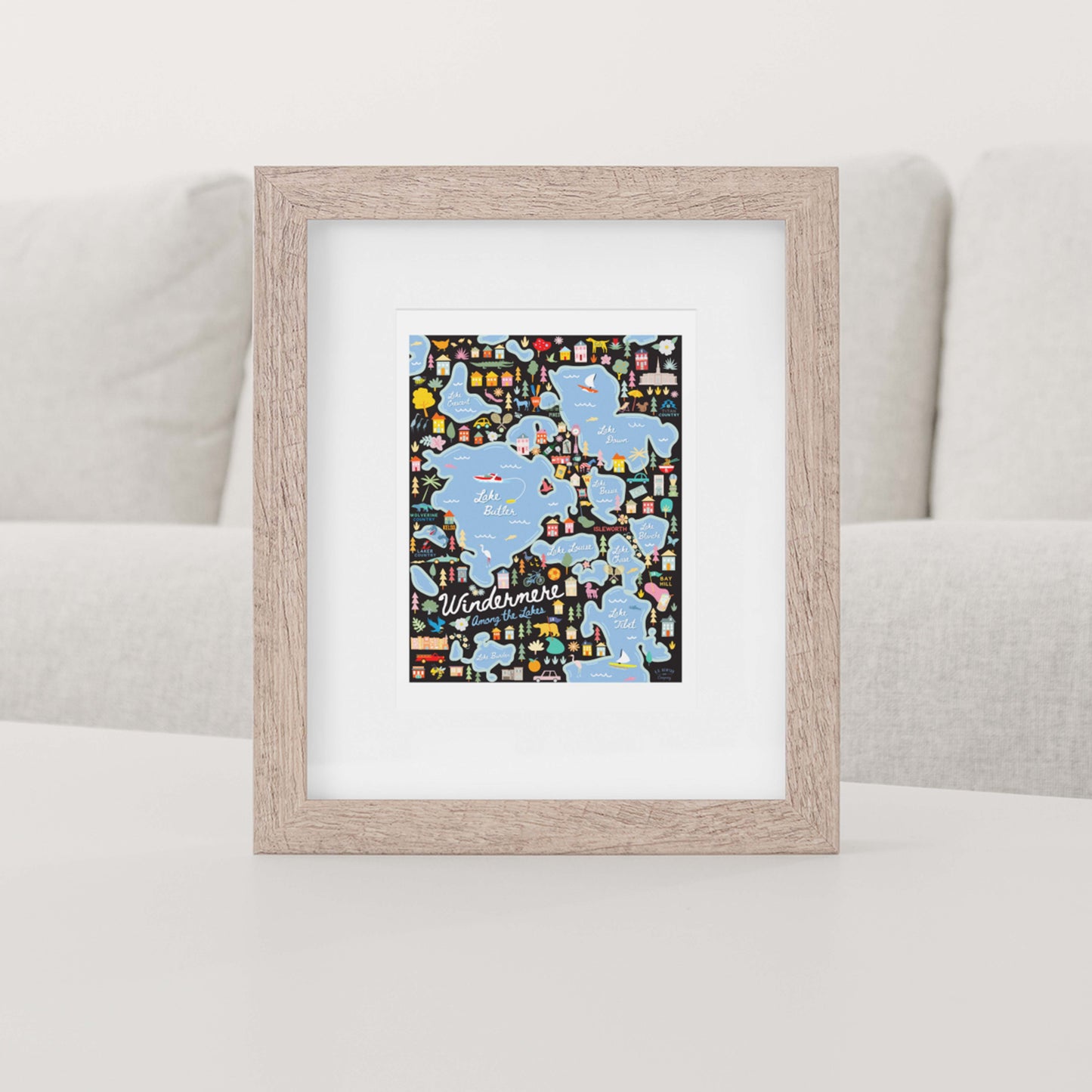 WINDERMERE, FL | City Series Map Art Print