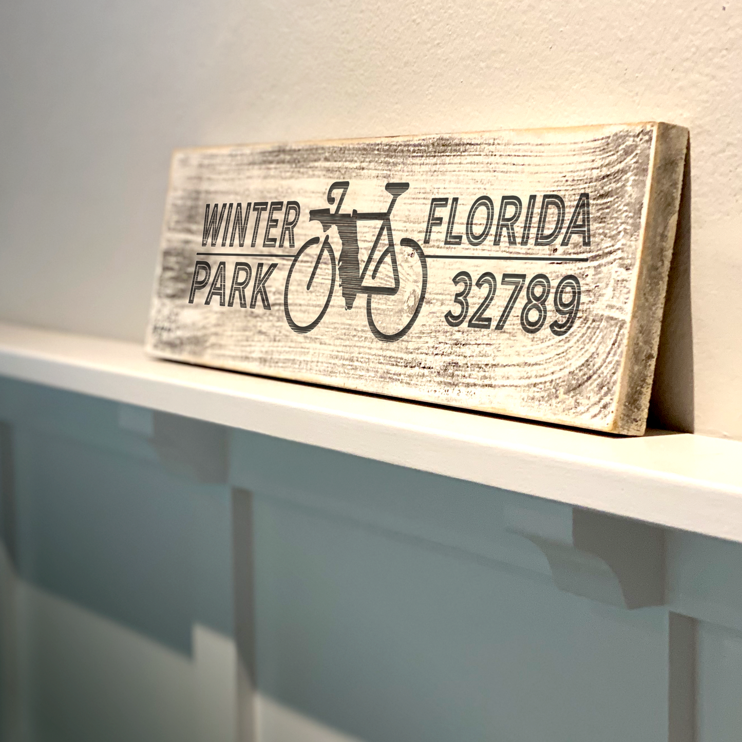 Winter Park FL Bike 32789 - Handcrafted Artisan Wood Sign