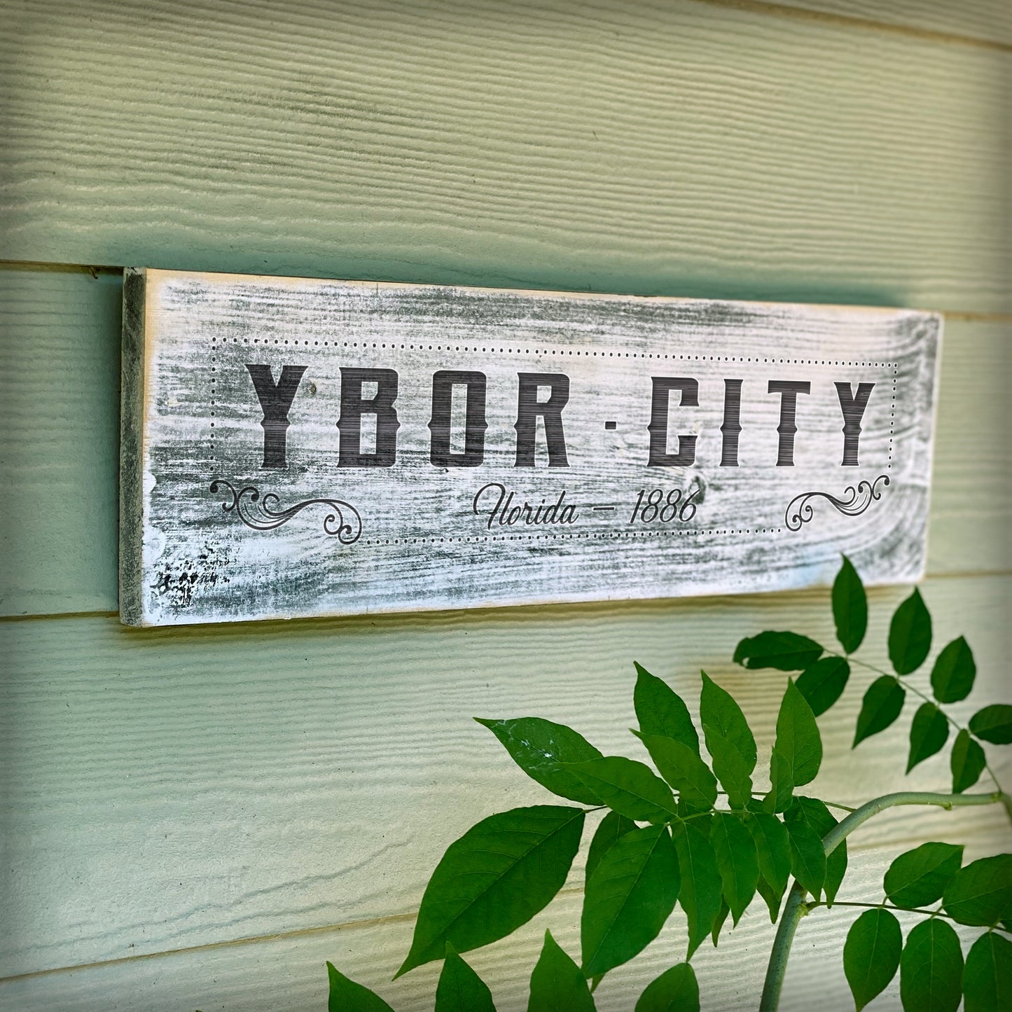 Ybor City FL -  Handcrafted Artisan Wood Sign