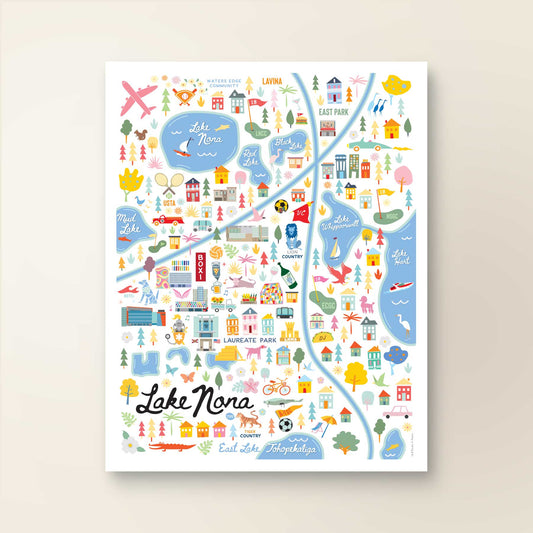 LAKE NONA, FL | City Series Map Art Print