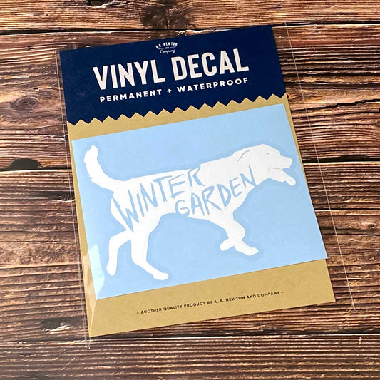 Winter Garden Dog Vinyl Decal - A. B. Newton and Company