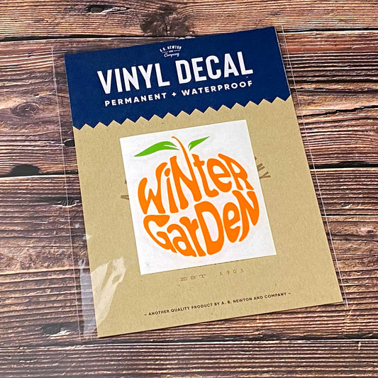 Winter Garden Orange Vinyl Decal - A. B. Newton and Company