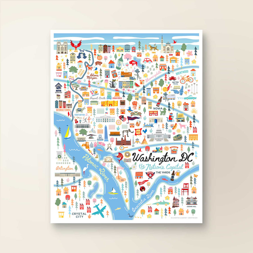 WASHINGTON, DC | City Series Map Art Print