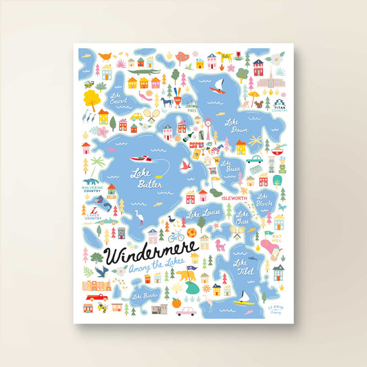WINDERMERE, FL | City Series Map Art Print