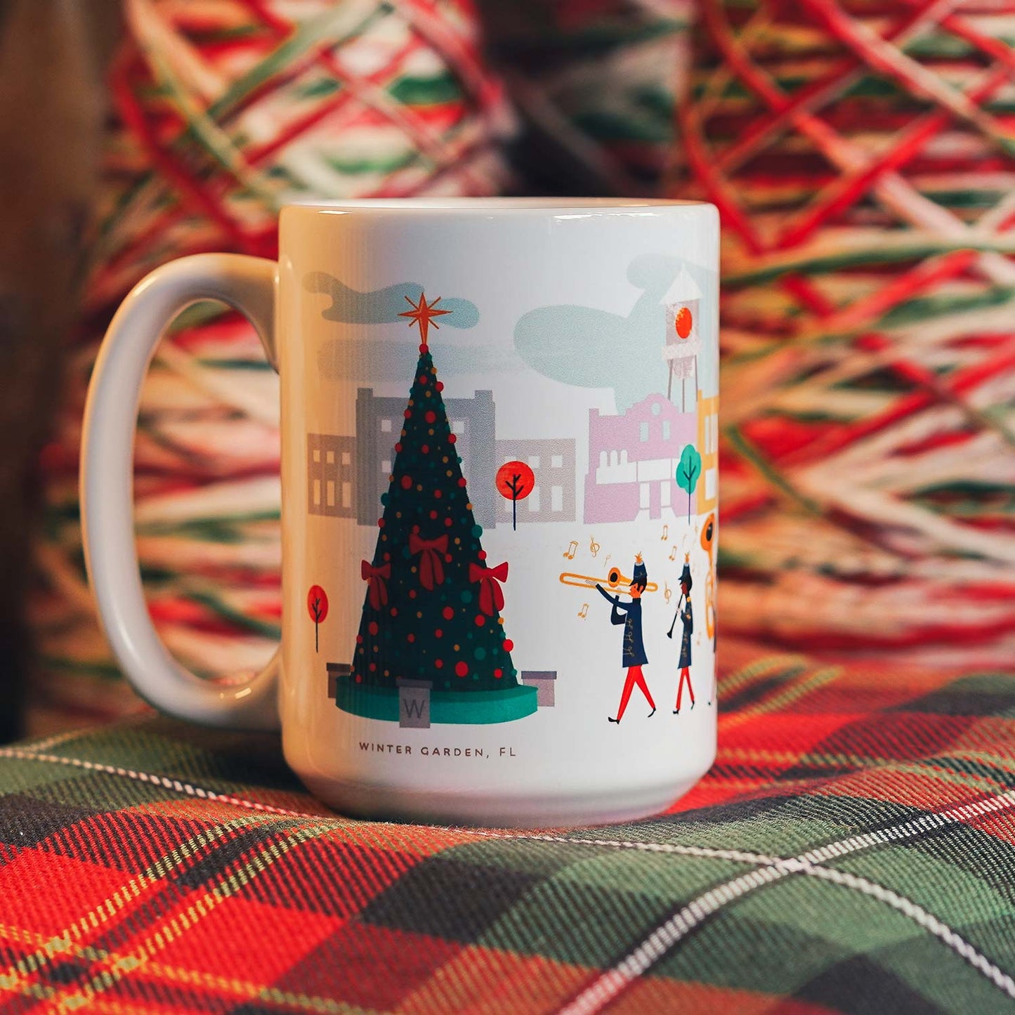 Winter Garden Christmas Cheer | 15oz Holiday Coffee Mug