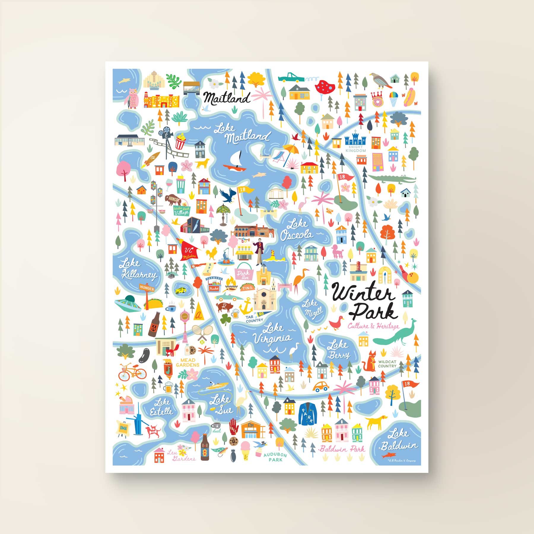WINTER PARK, FL | City Series Map Art Print