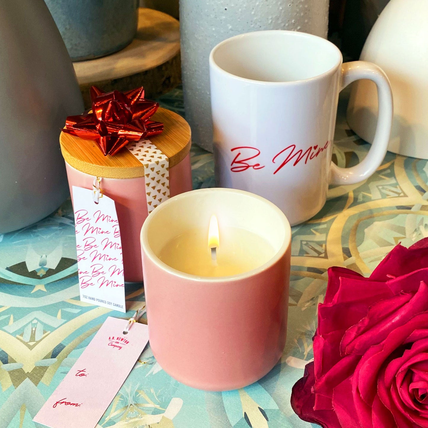 Handcrafted Be Mine Valentine’s Day Candle