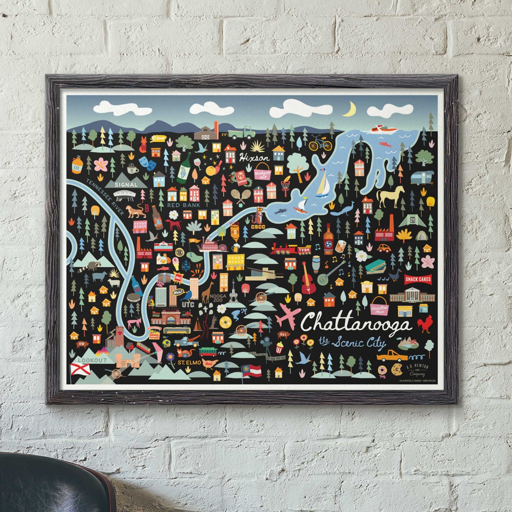City of Chattanooga Tennessee | City Print Series - A. B. Newton and Company