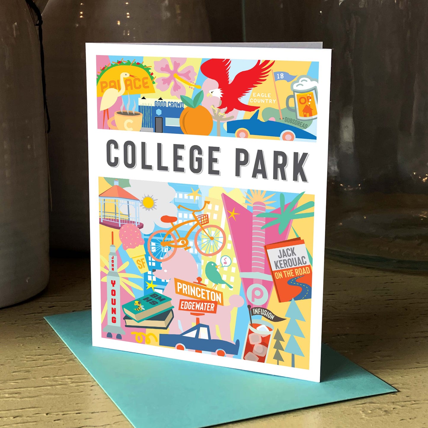 College Park Greeting Card | Montage | Single and 8 Pack