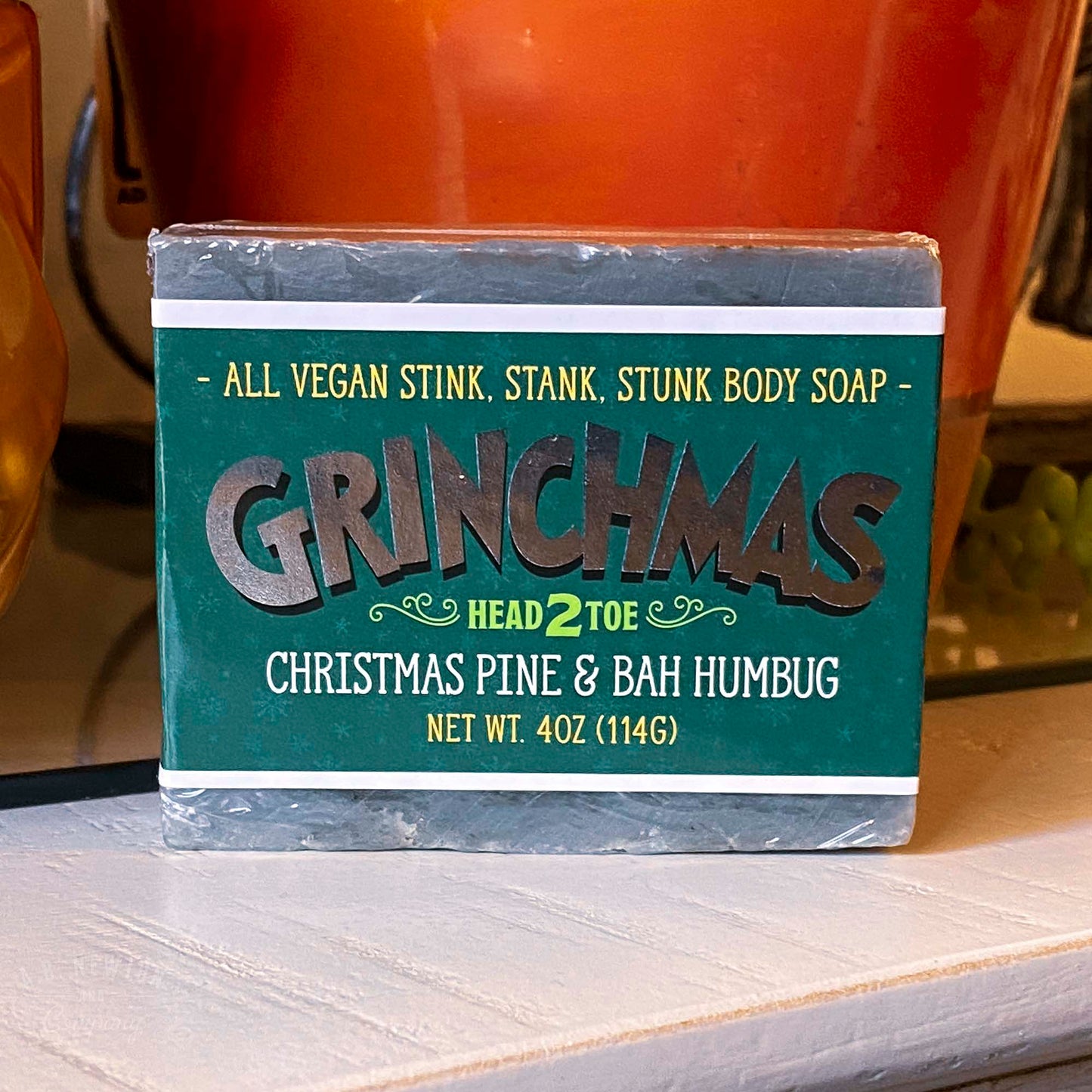 Grinchmas Vegan Solid Shampoo Camping Soap Bar | Handmade Premium Vegan Soap