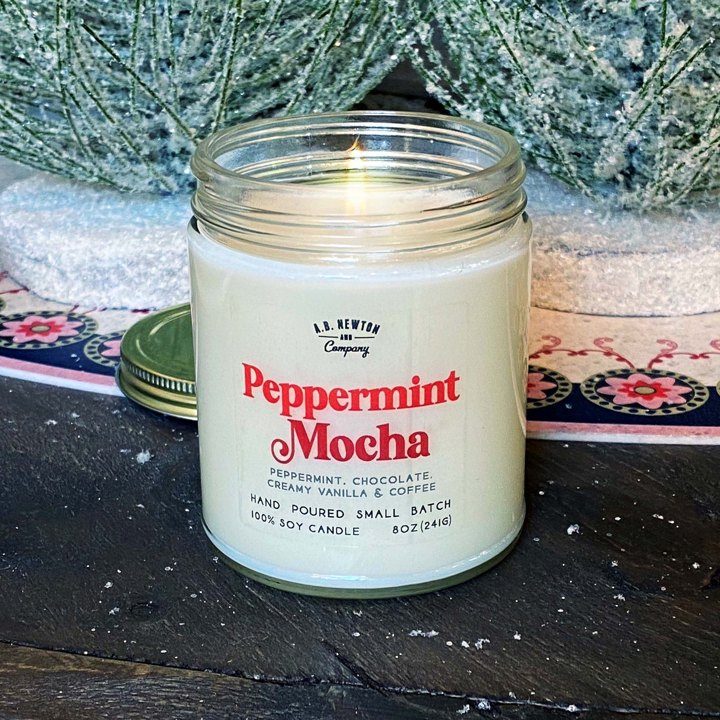 Peppermint Mocha Holiday Soy Candle