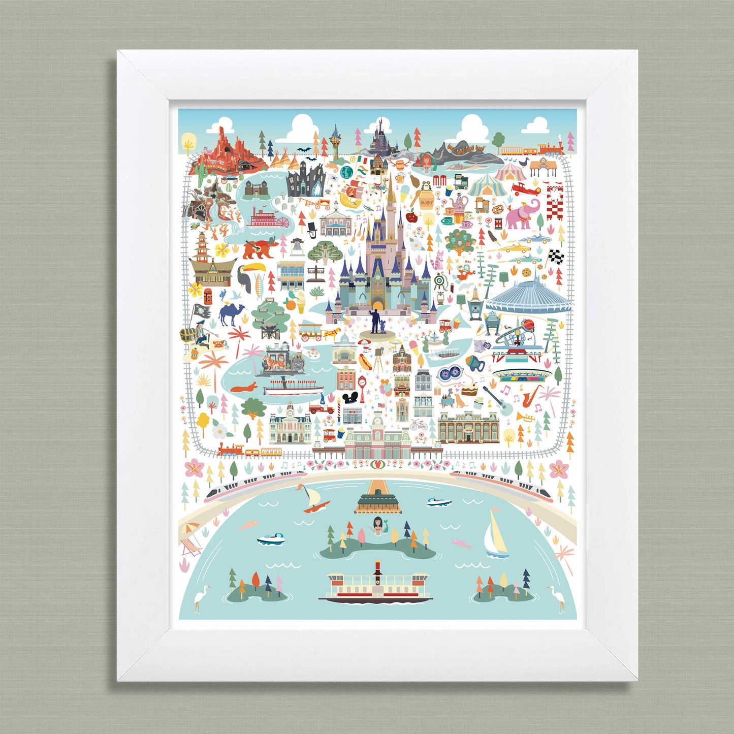 Orlando Florida Theme Park Series | The Kingdom Print - A. B. Newton and Company